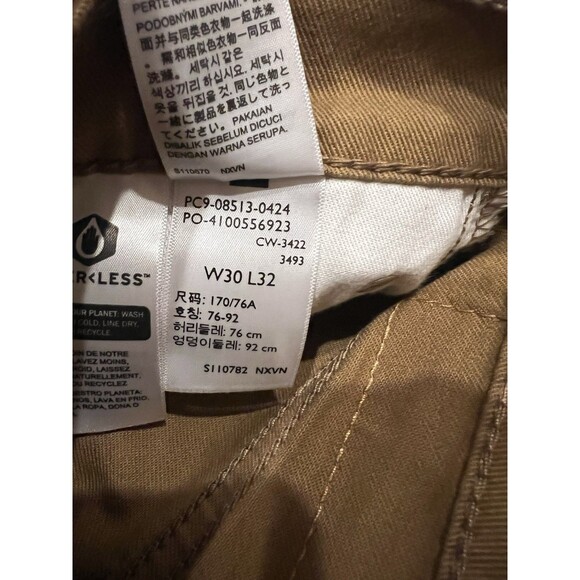 Levis Jeans Mens 30x32 513 Khaki Tan Denim Slim Straight Stretch Flex Casual NEW - Picture 10 of 10
